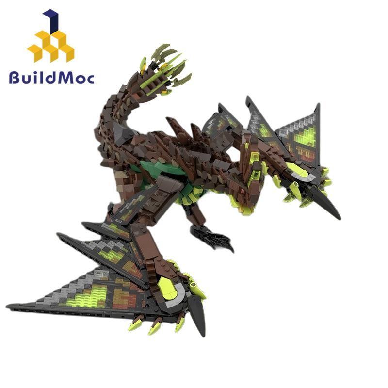 Buildmoc Monster Astalos Game Hunter Beast MOC Set Building Blocks Kits Toys for Children Kids Gifts Toy 1714PCS Bricks