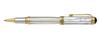 Handmade Xezo Maestro Solid 925 Sterling Silver and Pearl Serialized Fine Roller Pen with Marine Origin White Mother of 18K Gold Inheritance Any 2