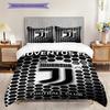 Juventus FC: Hexagonal Football Club Emblem Three-piece set (1 * duvet cover + 2 * pillowcase, without core) Bedding set Duvet cover and pillowcase