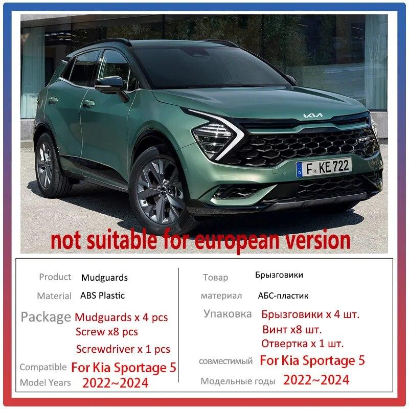 4x автомобильные черные брызговики для Kia Sportage 5 NQ5 2022 2023 2024, передние и задние брызговики, брызговики на крыло, аксессуары для брызговиков