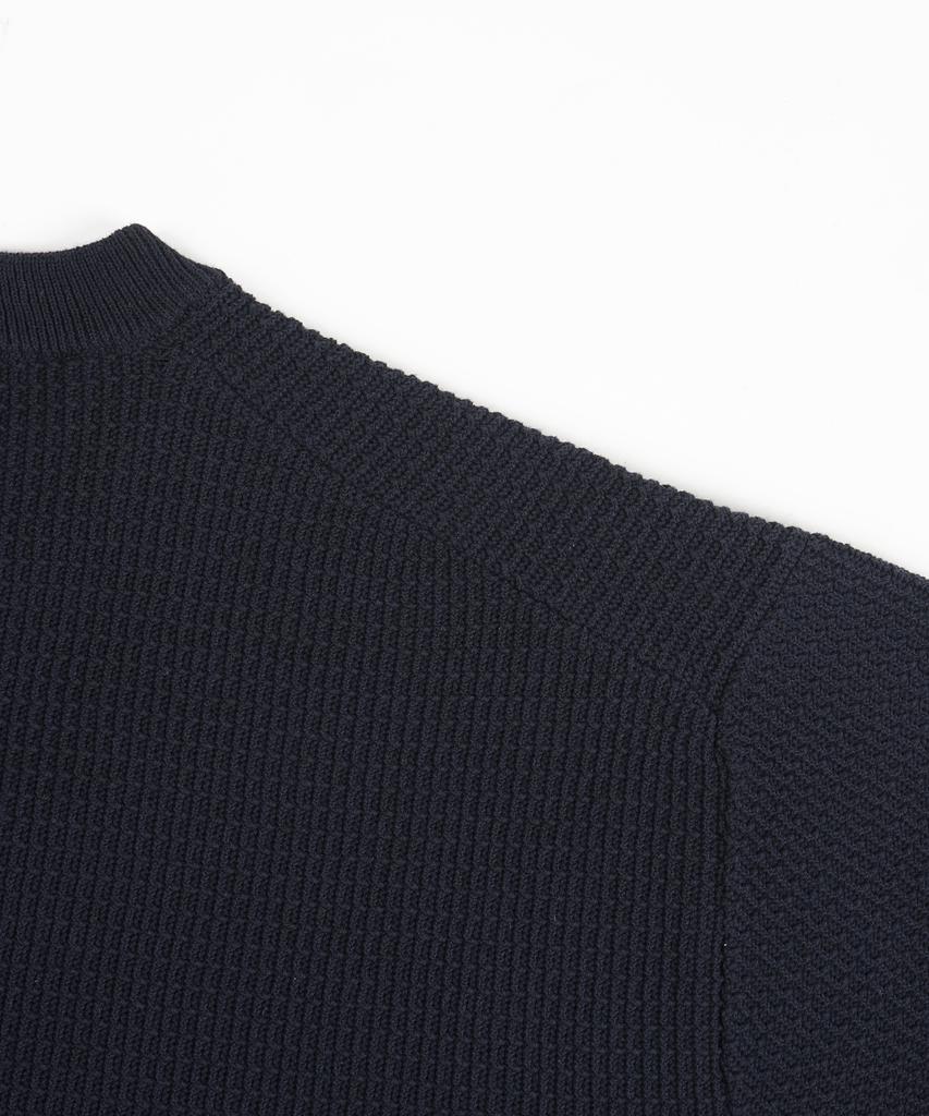 BIRBANTE Summer Washable Essential Round Knit - Dark Navy