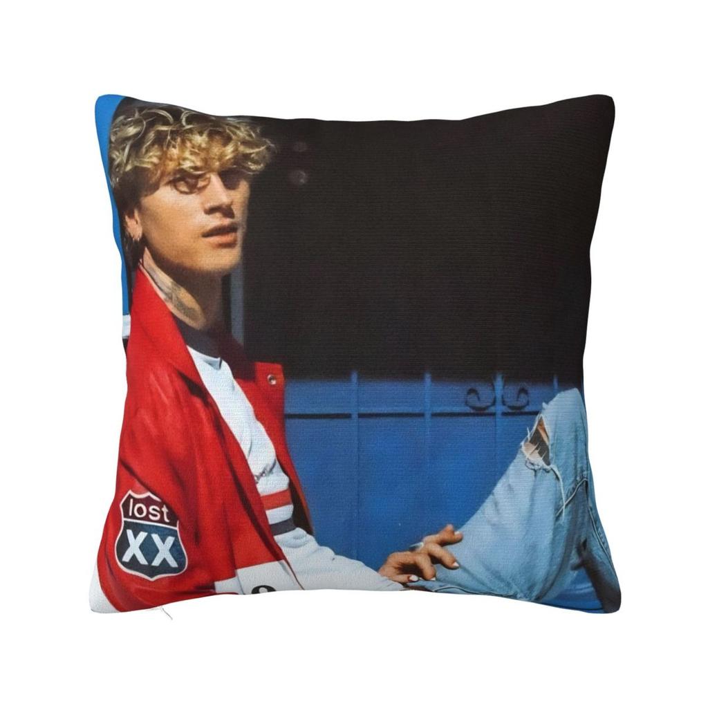 Decorative Pillowcase Mgk Lost Americana Tour - Stuff Seat Throw Pillow Case Cover Square Multiple Sizes