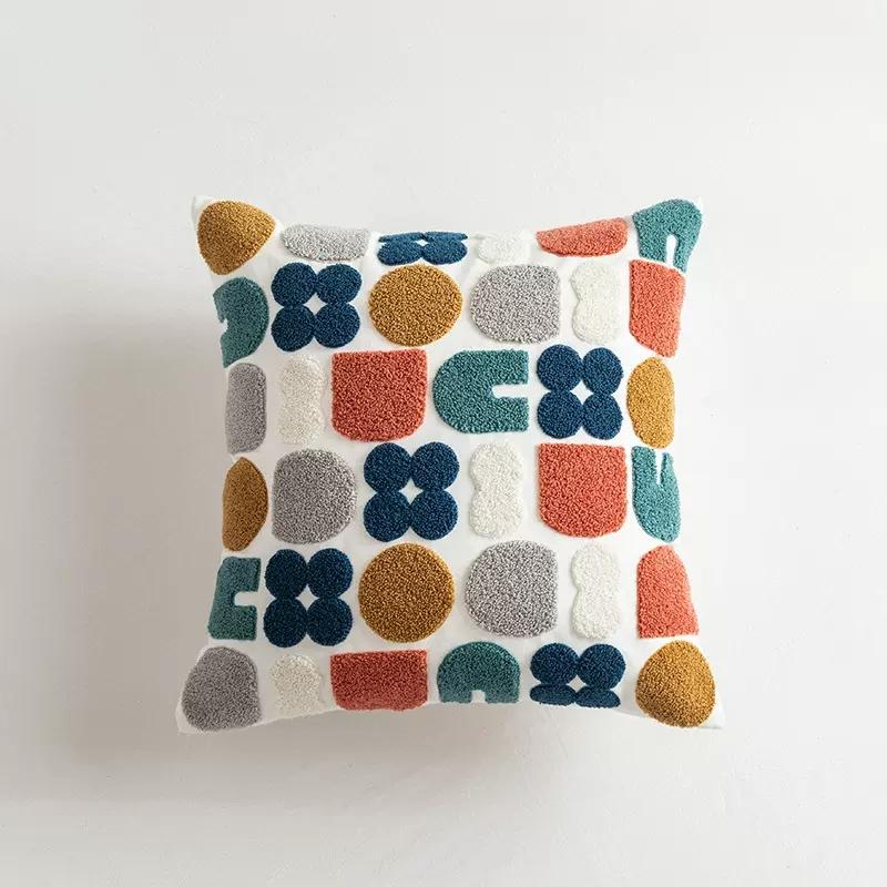 Embroidered Cushion Cover Throw Pillow Case Decorative Geometry Pillowcase For Bed Living Room Car Chair Sofa Decor