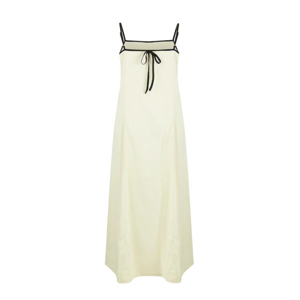 Модное женское платье контрастного цвета с большим подолом на подтяжках, новинка весны/лета 2024 г.