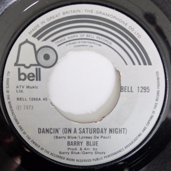7-дюймовая пластинка BARRY BLUE Dancin On A Saturday Night BELL1295 Bell Records 1973 UK Rock Б/у