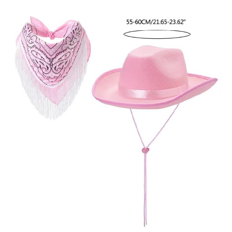 Костюм для девичника Женская ковбойская шляпа Шарф Банданы Карнавальная одежда для вечеринок