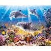 Diamond Painting Full Square Animal Diamond Embroidery Three Loverly Dolphins Rhinestones Pictures