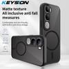 KEYSION Магнитный чехол для телефона для VIVO V40 Lite Силикон+ПК Матовый Полупрозрачный Прозрачный Противоударный чехол для VIVO Y200 5G