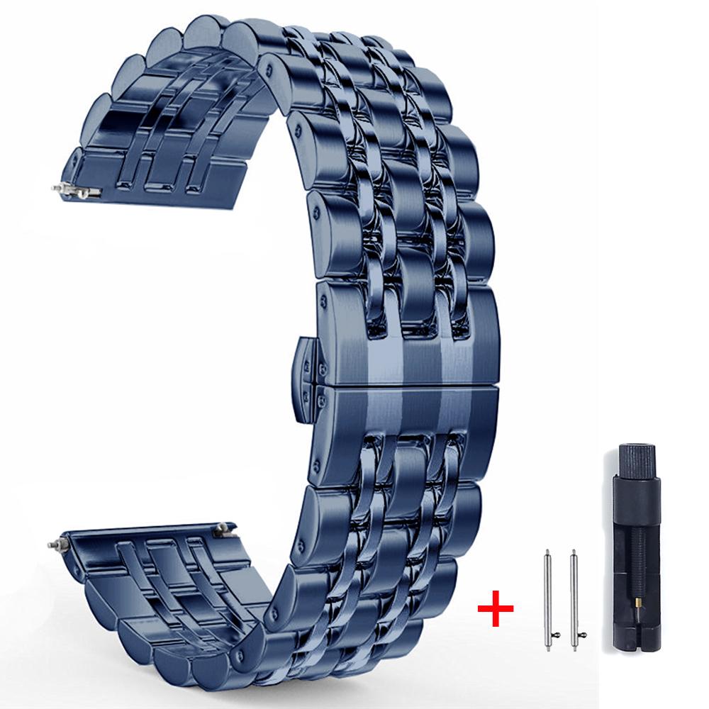 Stainless Steel Strap For Amazfit GTR 4 GTR 47mm 2e Metal Mesh Band For Amazfit GTS 4 mini/Bip 3 Pro/Stratos Wristband Bracelet