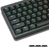 Womier Low Profile Shine-Through Keycaps, PBT Keyboard Keycaps for 60%, 65%, 75%, 80%, and 100% Cherry Gateron MX Switches, Black Backlit