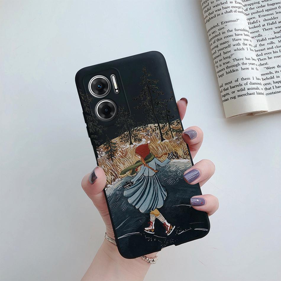 Чехол для Xiaomi Redmi Note 11e 2022 Чехол Крутой Мужской Черный Дракон Мягкий Силикон ТПУ Чехлы для Телефона для Redmi Note 11E 5G Чехлы Fundas