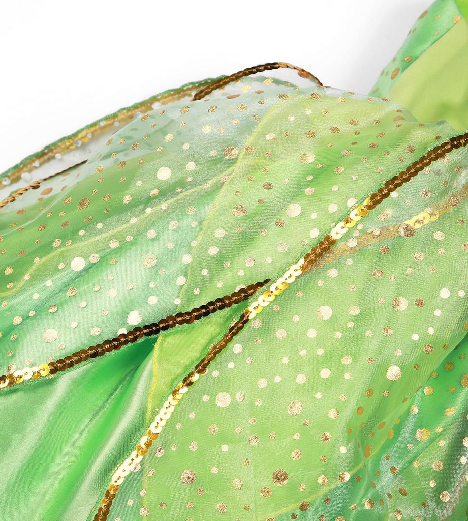 Платье принцессы Axaxa для девочек, набор из 3 предметов (Костюм феи-бабочки, тиара и палочка), Косплей, Фея цветов, Костюм духа, Размер 100см-120см,