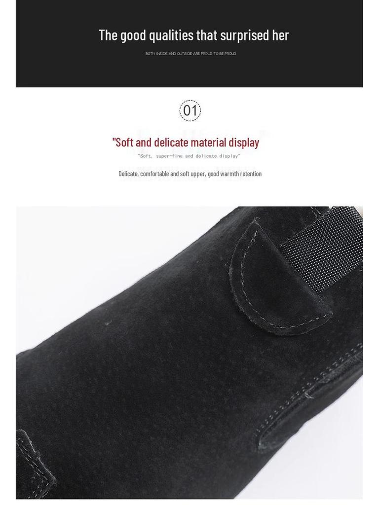 Мужские зимние хлопковые сноубутсы на толстой подошве, теплые короткие ботинки на платформе с подкладкой из плюша, слипоны