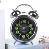 Настольные часы ретро настольный механический будильник 3 дюйма светящийся ночник двойные часы бесшумный металлический электронный стол декор для дома