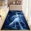 "Fantasy Unicorn and Dragon Night Sky Carpet, Living Room Decor" Suitable for use as an anti-slip for living room bedroom sofas