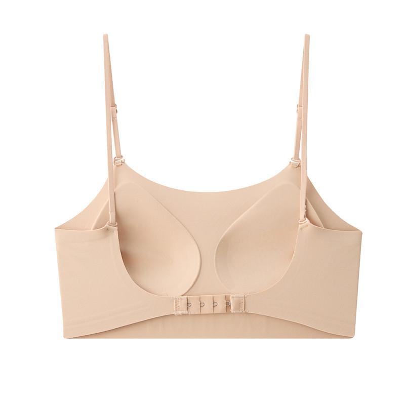 Liquid foundation invisible thin seamless steel rim underwear women's small breasts show large comfort invisible beautiful back sling bra cover