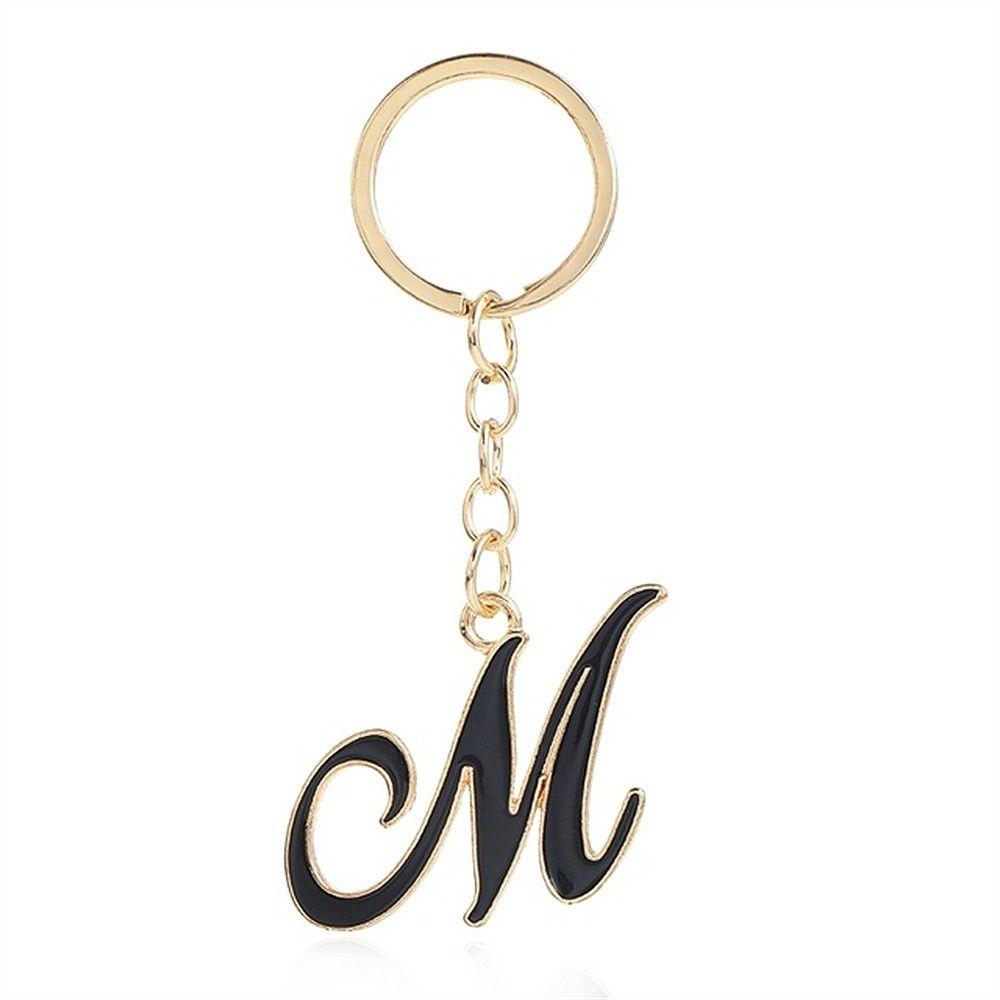 Алфавит от А до Я Черный 26 Английских Букв Брелок Инициалы Алфавит Милый Подарки на День Рождения