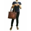 Women's Handmade Goat Leather Tote Purse Messenger Shoulder Crossbody Sling Bag