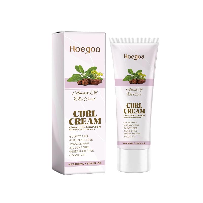 Hoegoa Jojoba Oil Hair Styling Cream - Perm Treatment For Moisturized, Shiny, And Elastic Hair