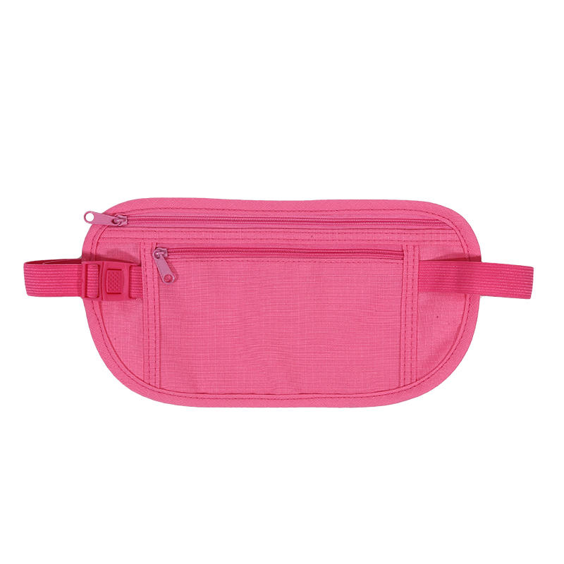 Поясная сумка Скрытый кошелек для безопасности Черная поясная сумка для безопасности на молнии Унисекс Дорожная поясная сумка Сумка для паспорта и денег