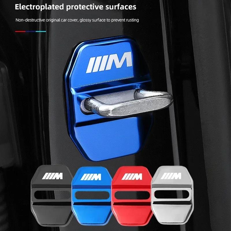 For BMW M E46 E90 E60 ZincAlloy Car Door Lock Buckle Protective Covers Cover Stickers For BMW X1 X2 X3 X5 X4 X6 X7 G30 G20 G32 G11 G12 F40 F30 F20
