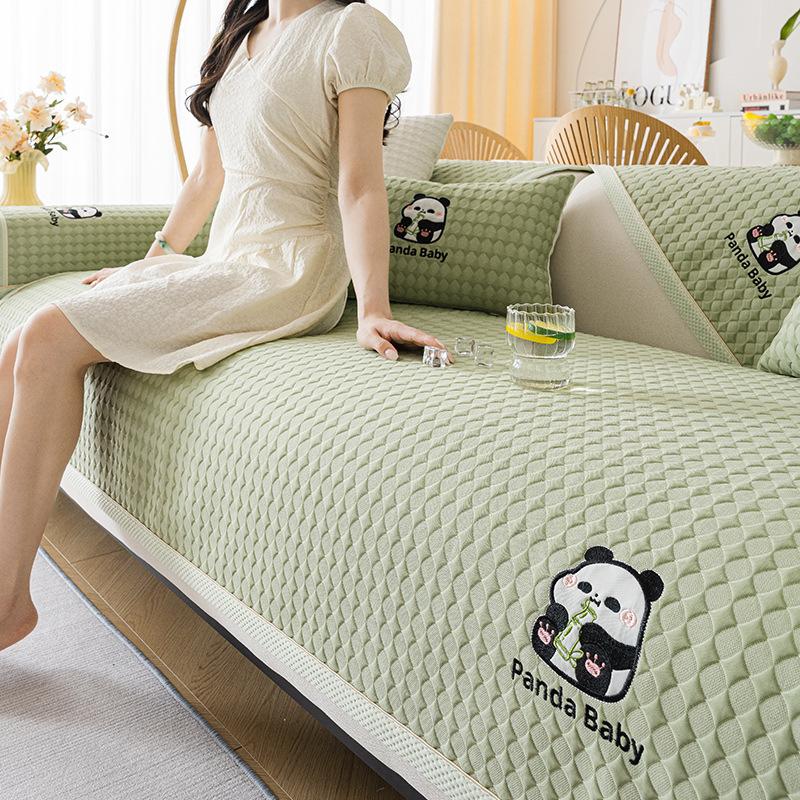 Cool Doudou Sofa Cushion Summer Summer Ice Silk Mat Seat Cushion  New Non-Slip Sofa Cover Cover Cloth Towel