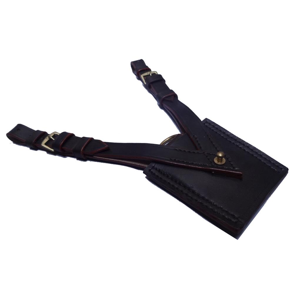 WWII British Army Sam Browne Leather Sword Frog for Belt Dark Brown DI-8FX8-4RQK