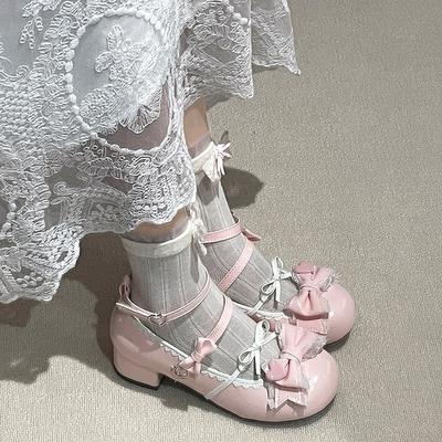 Туфли-лодочки Queen Fan в стиле ретро, универсальные, французские, с неглубоким вырезом, на толстом каблуке, женские, летние 2025 года, новые, с юбкой, туфли Мэри Джейн