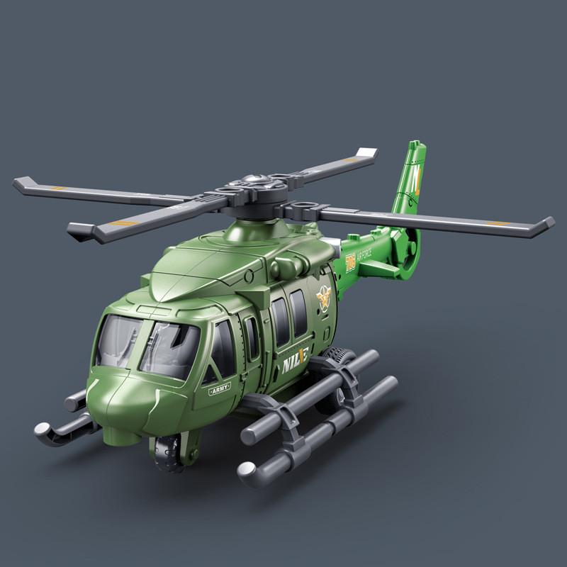 Armed Propeller Rotating Helicopter Simulation Model Children Toy Inertia