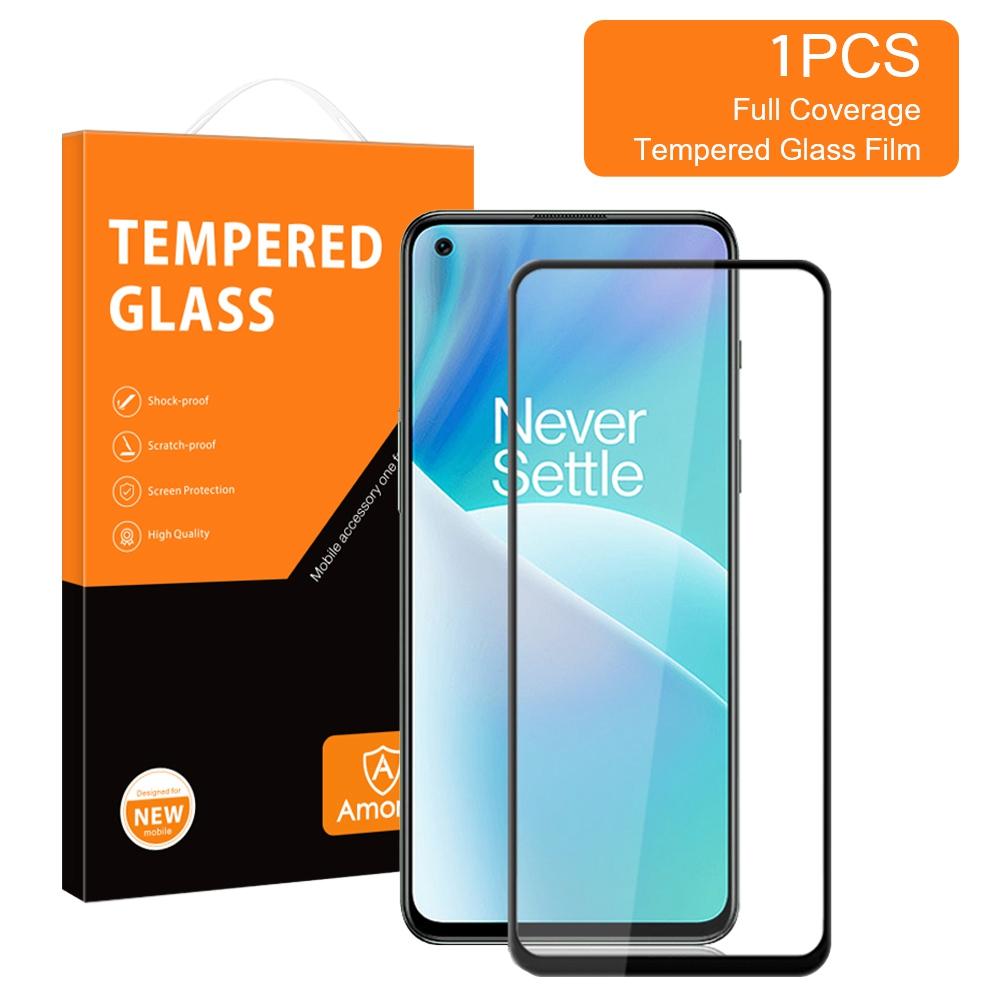 AMORUS Для OnePlus Nord 2T 5G Полноклеевое Закаленное Стекло Вторичное Усиление Шелкография HD Защитное Стекло на Весь Экран