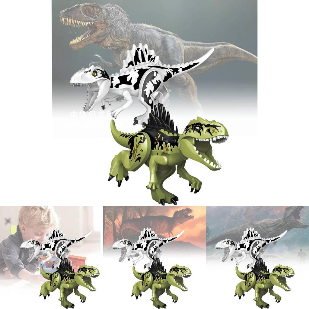 Набор строительных блоков «Юрский динозавр» с тираннозавром и раптором, совместимые детали