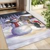 Snowman Moonlight Carpet Rug Soft Washable Anti Slip Home Living Room Sofa Mats Personalized Christmas Rug