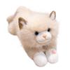 Meowing Calming Plush Kitten Doll, Lying Down Stuffed Animal Toy, Realistic Cat Plushie with Sound for Kids, Cuddly Companion Gift