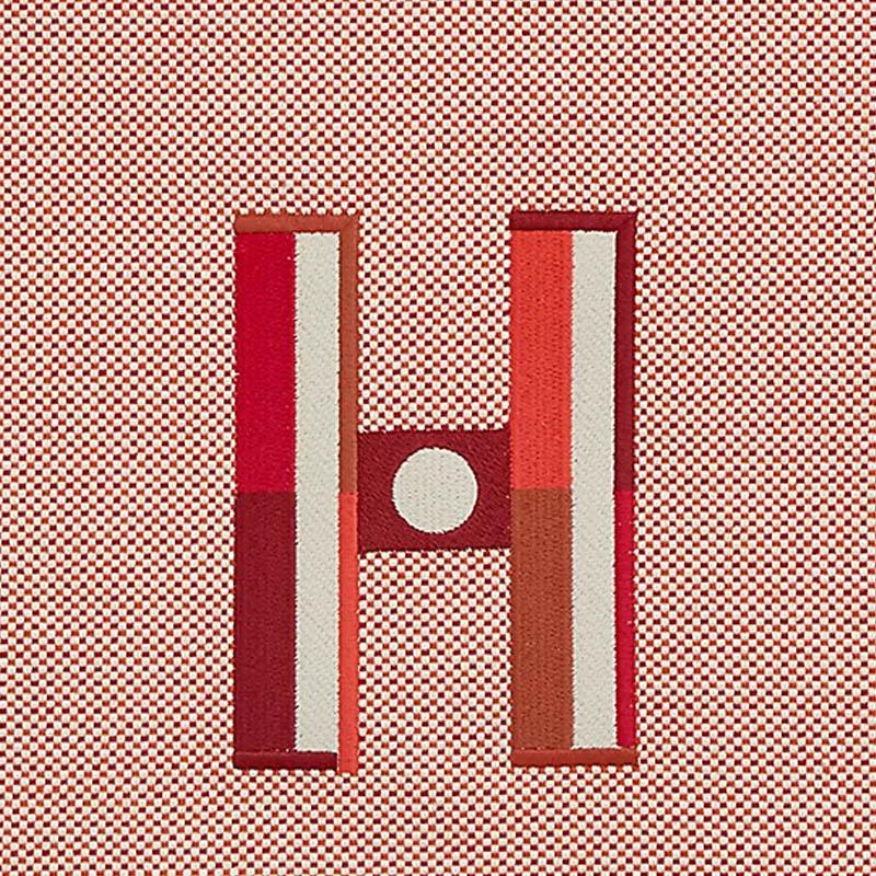 Hermes Faubourg Corner Letter Logo Cotton Storage Clutch Large Women clutch Orange Raspberry-Red H103753M03