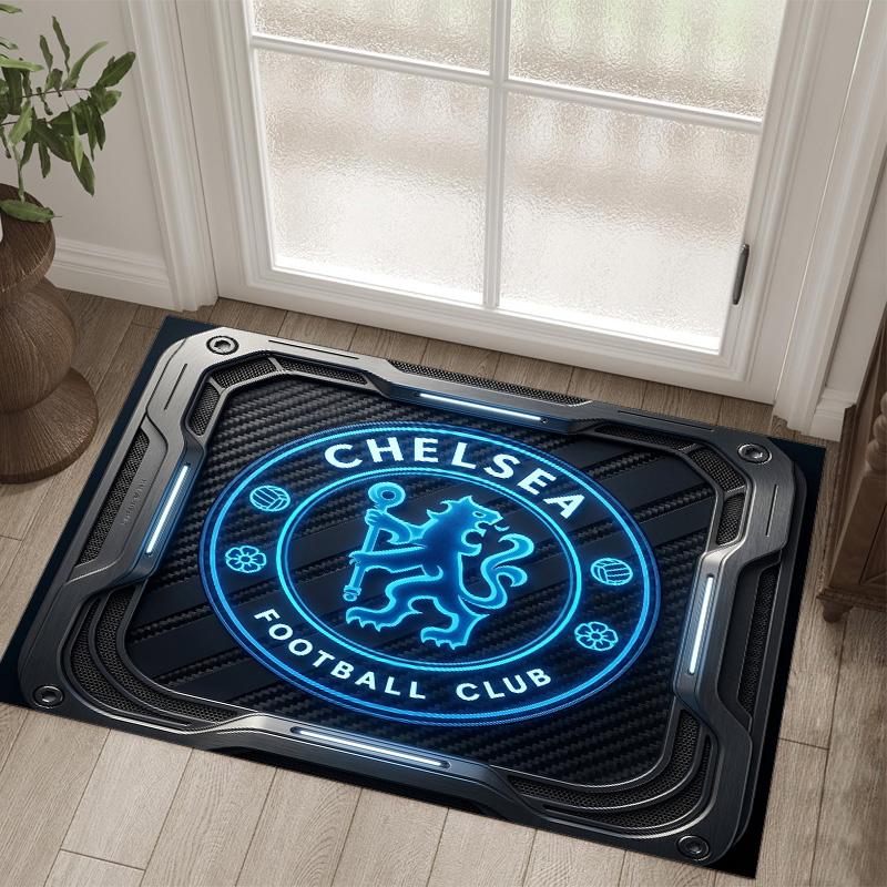 Дизайн Chelsea FC Хрустальный Велюровый Ковер Уютный Не?Нескользящий ковер с принтом для спальни, гостиной, прихожей