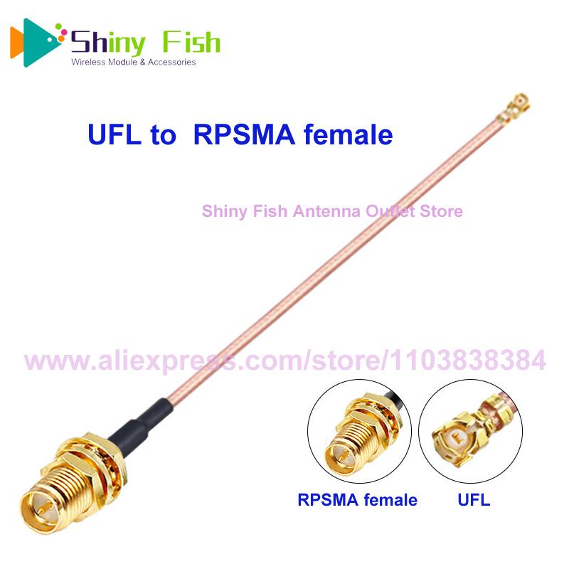2 шт. ВЧ коаксиальный пигтейл U.FL SMA кабель SMA штекер с прямым углом к разъему U.FL Адаптер U.FL удлинительный кабель-перемычка для WIFI антенны RG178