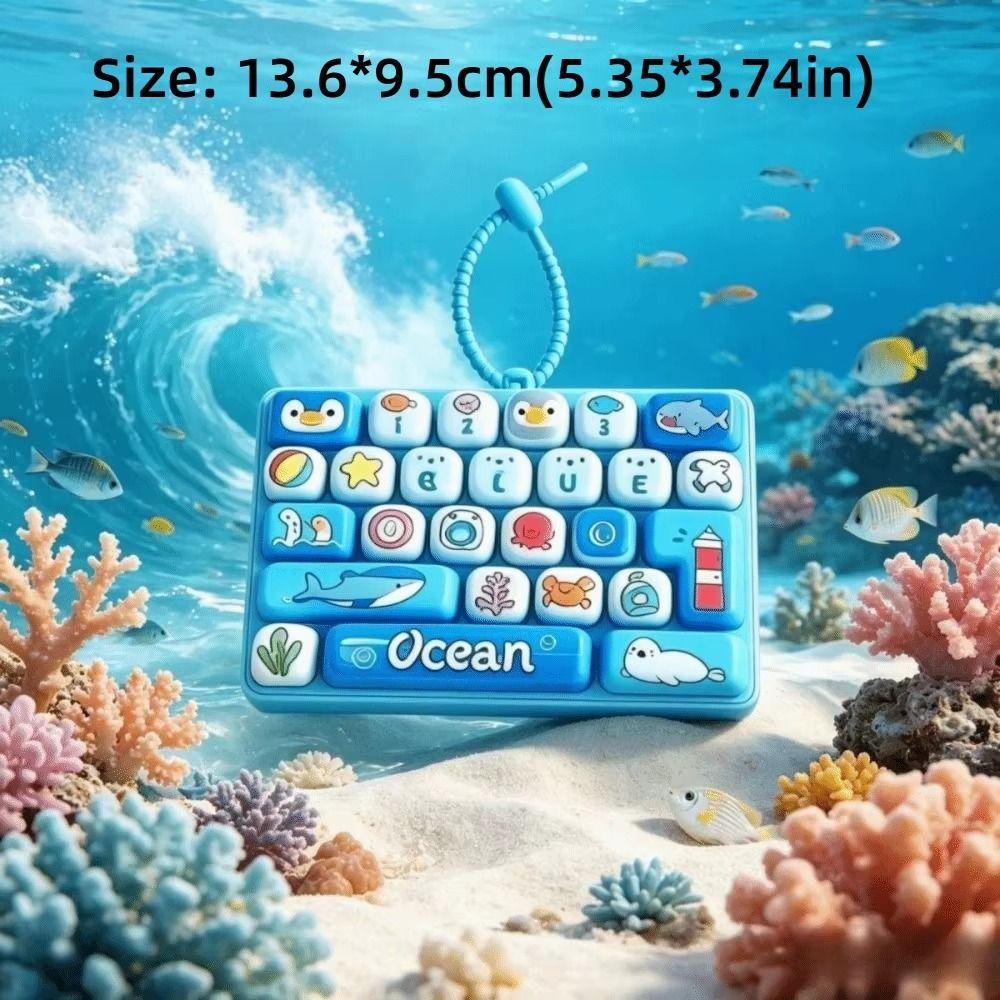 Cute Design Decompression Button Toy Creative Style Keyboard Keychain Popular Pendant