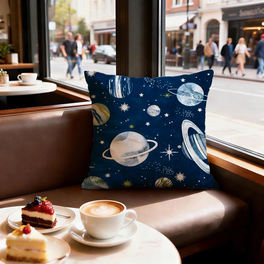 Starry Sky Texture Cushion Cover Set of Decorative Short Plush Pillow Covers for Sofa Soft Cushion Case x cm