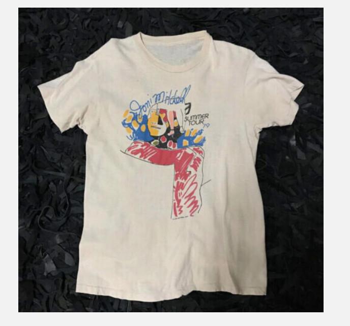 Винтажная летняя футболка Joni Mitchell Tour 79