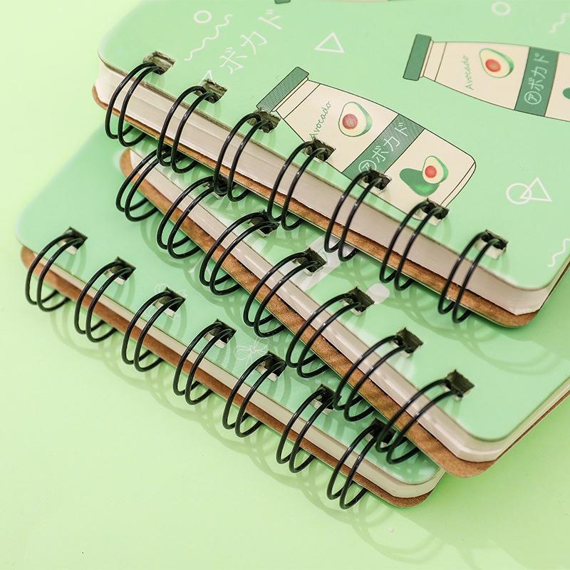 Портативный ноутбук с милой катушкой и карманами для ноутбука, этот корейский маленький свежий блокнот