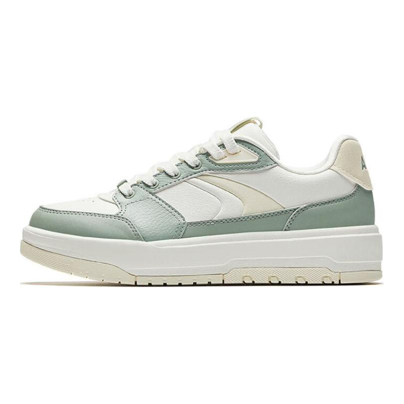 Anta 982 Slip Resistant Cushioning Low top Skateboard Shoes Women's White Green 122518060-3