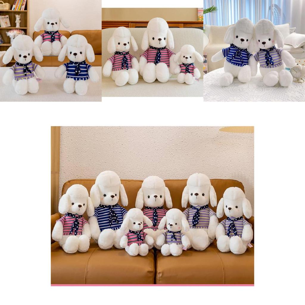 Adorable Plush Dog Toy With Scarf Charming Stuffed Animal For Kids Home Decor