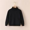 Autumn Winter Solid Color Sweater Boys Fleece Knit Pullover Kids Warm Casual Turtleneck Baby Knit Tops Children's Shirt