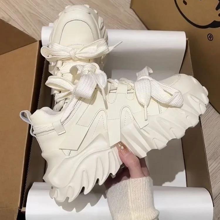 Fashion 2024 Summer Women's Shoes New Thick Sole Sports Platform Sneakers Comfort Elevated Shoes Casual Outdoor Versatile Sports Shoes