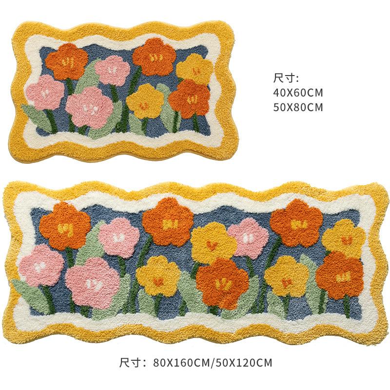 Мультяшный коврик для ванной, впитывающий, мягкий коврик для пола, декоративный коврик для пола у кровати в спальне