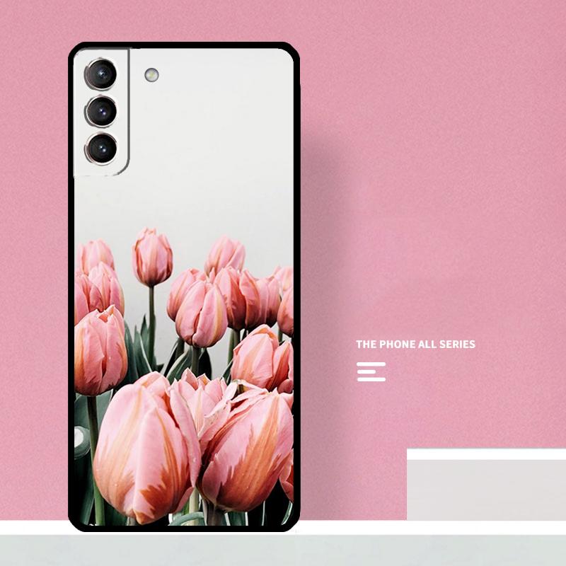Цветочный чехол для телефона с тюльпанами для Samsung Galaxy S26 S25 S24 S20 S21 S22 S23 Ultra S10 Plus S25 FE Чехол Coque