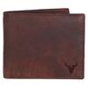 Кожаный мужской кошелек I Ручная работа I Слоты для кредитных/дебетовых карт I 2 отделения для купюр I 2 потайных отделения (Коричневый треск)