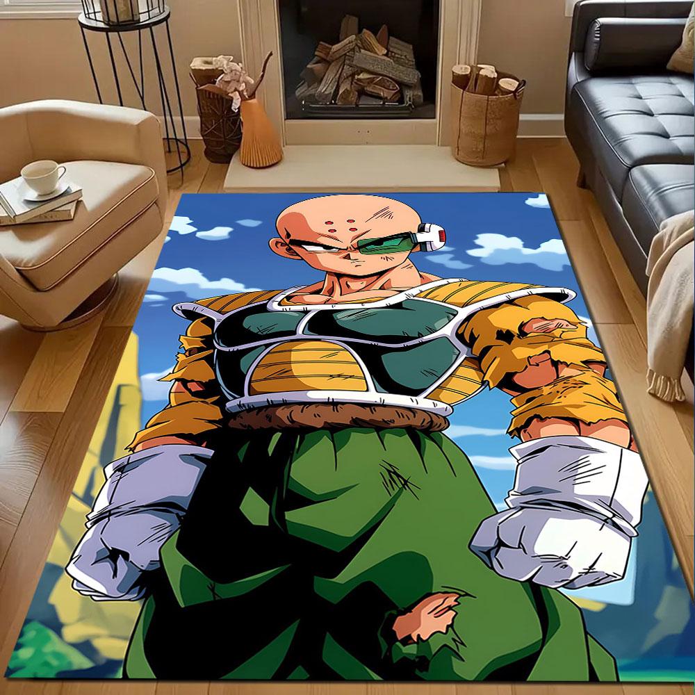 "Anime Warrior in Battle Armor" Patterned carpet, non slip mat suitable for living room and bedroom sofas