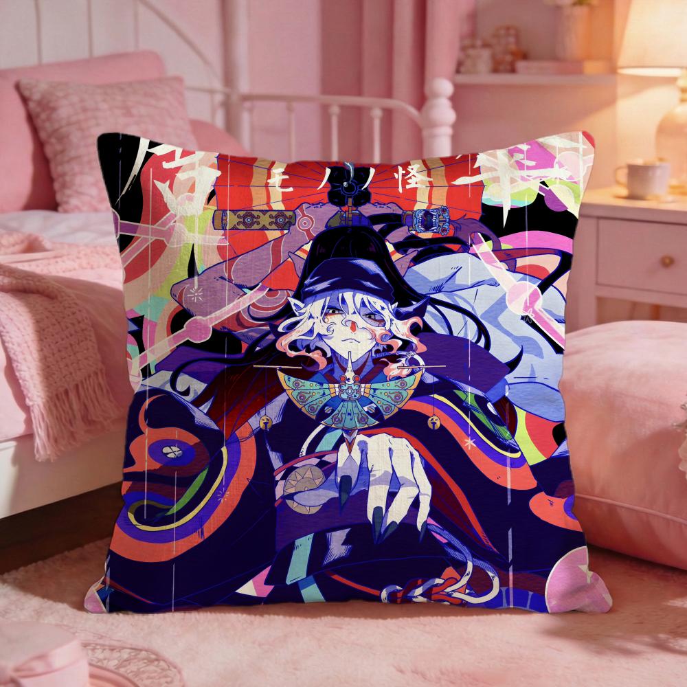 mMononoke anime Cushion Cover Premium Comfort Reversible Pillow Cove Two in One Design for Any Room Car Interior