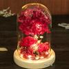 Eternal Dried Roses Glass Dome Gift Box - Perfect for Valentine's, Birthdays, and Special Occasions.